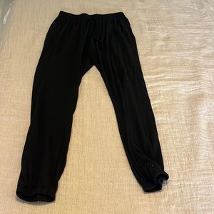 Black tapered lightweight pants